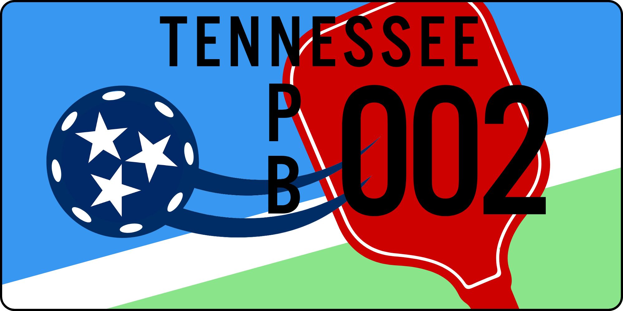 PB License Plate — Tennessee Junior Pickleball Association